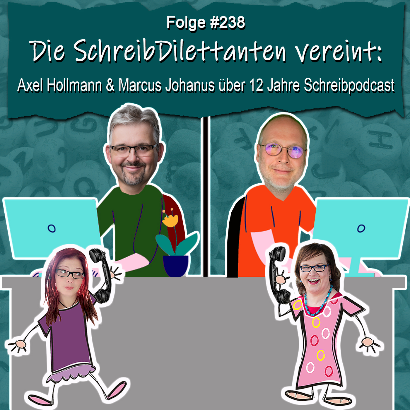 DZVDT 238 - Die SchreibDilettanten vereint: Axel Hollmann & Marcus Johanus über 12 Jahre Schreibpodcast